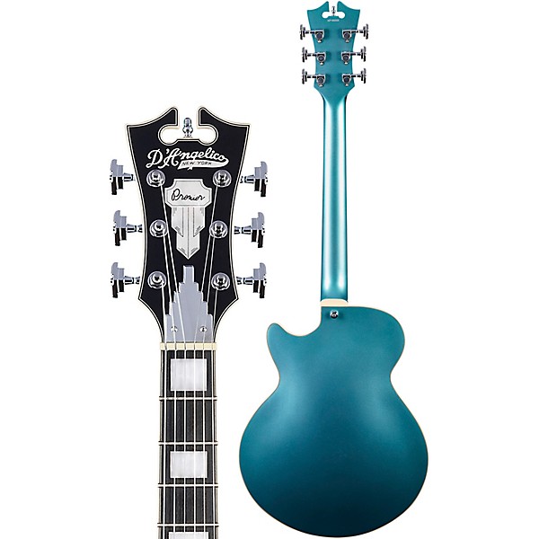 Clearance D'Angelico Premier SS Semi-Hollow Electric Guitar With Stopbar Tailpiece Ocean Turquoise