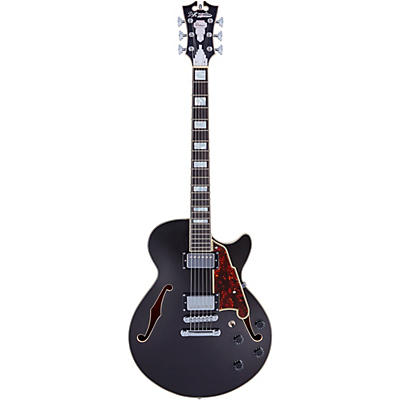 D'angelico Premier Ss Semi-Hollow Electric Guitar With Stopbar Tailpiece Black Flake for sale