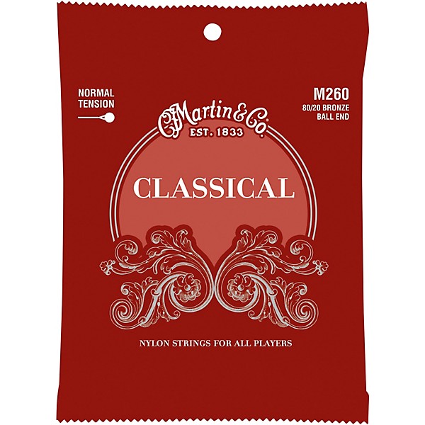 Martin M260 Classical Normal Tension 80/20 Bronze Ball-End Strings