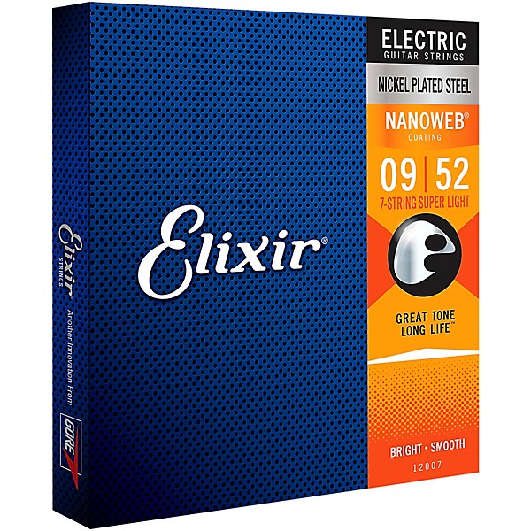 Elixir 7-String Electric Guitar Strings with NANOWEB Coating