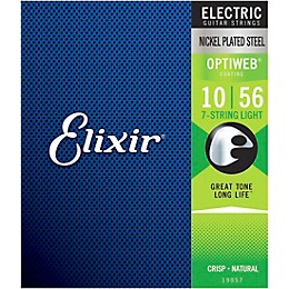 Elixir 7-String Electric Guitar Strings With OPTIWEB Coating Light (.010-.056)