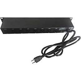 Eliminator Lighting E107USB Professional 8-Channel AC Power Strip with USB