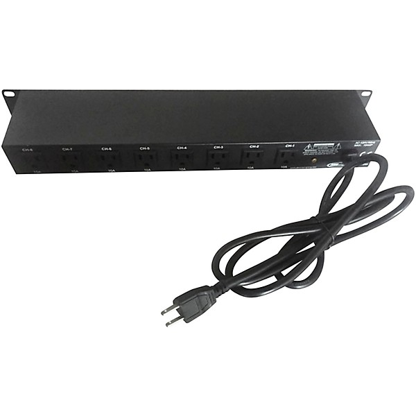 Eliminator Lighting E107USB Professional 8-Channel AC Power Strip with USB