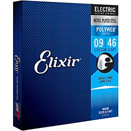 Elixir POLYWEB Custom Light (9-46) Electric Guitar Strings Custom Light (.009-.046)