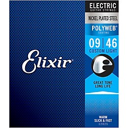 Elixir POLYWEB Custom Light (9-46) Electric Guitar Strings Custom Light (.009-.046)