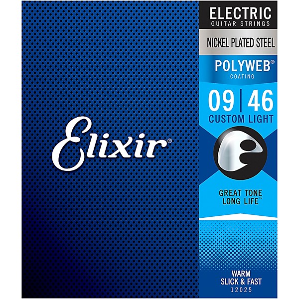 Elixir POLYWEB Custom Light (9-46) Electric Guitar Strings Custom Light (.009-.046)