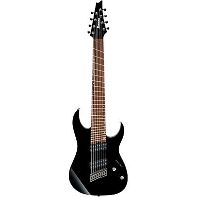 Ibanez Rgms8 Multi-Scale 8-String Electric Guitar Black for sale