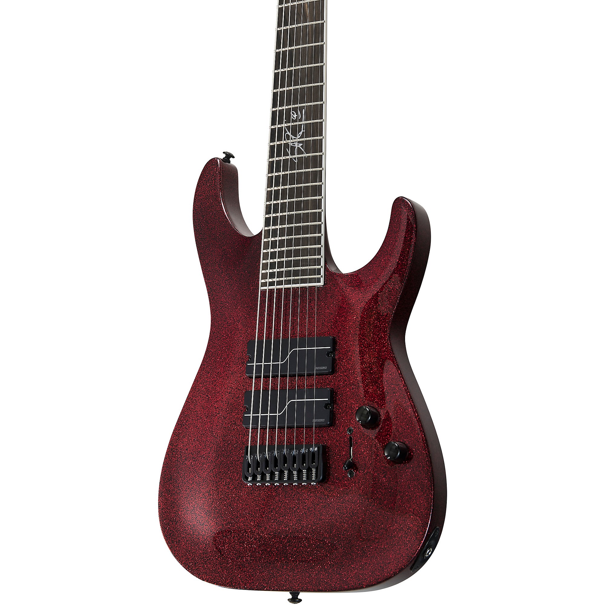 ESP LTD Stef Carpenter SC-608 Baritone Electric Guitar Red Sparkle