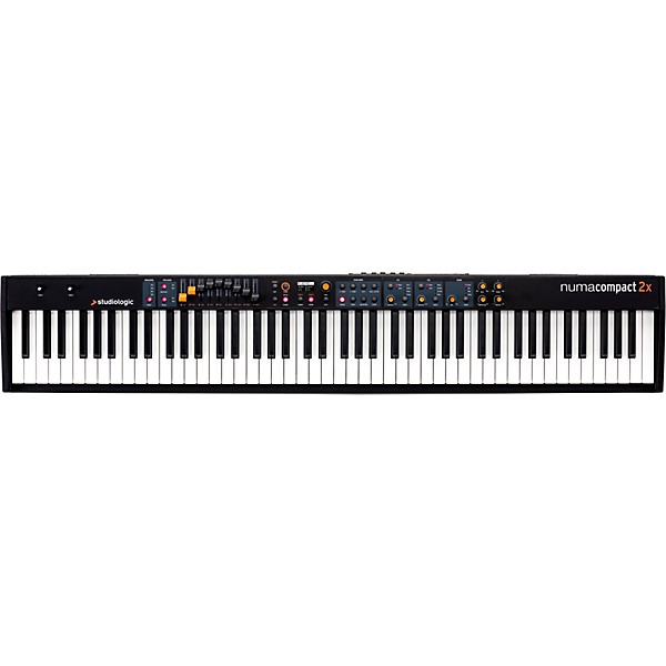 Open Box Studiologic Numa Compact 2x Semi-weighted keyboard with aftertouch Level 2 Black 194744331657