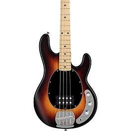 Sterling... Sterling by Music Man StingRay RAY4 Maple Fingerboard Electric Bass Guitar Satin Vintage Sunburst Black Pickguard