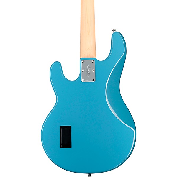 Sterling by Music Man StingRay RAY4 Maple Fingerboard Electric Bass Guitar Chopper Blue White Pickguard
