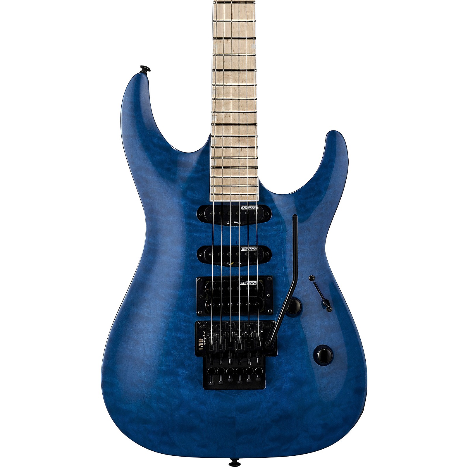 Esp Ltd Mh-203qm Electric Guitar See-thru Blue 