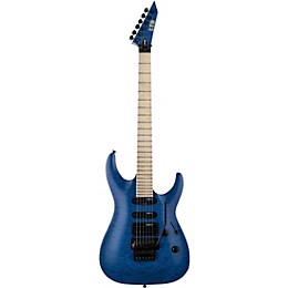 Open Box ESP LTD MH-203QM Electric Guitar Level 2 See-Thru Blue 190839754332