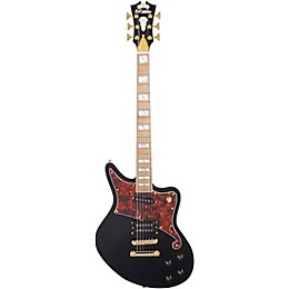 D'Angelico Deluxe Series Bedford Electric Guitar With Stopbar Tailpiece Black