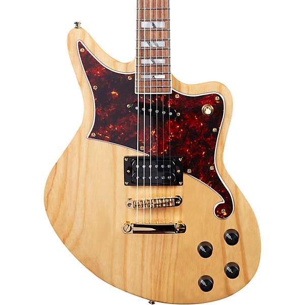 D'Angelico Deluxe Series Bedford Swamp Ash Electric Guitar with Seymour Duncan Pickups and Stopbar Tailpiece Natural Swamp...