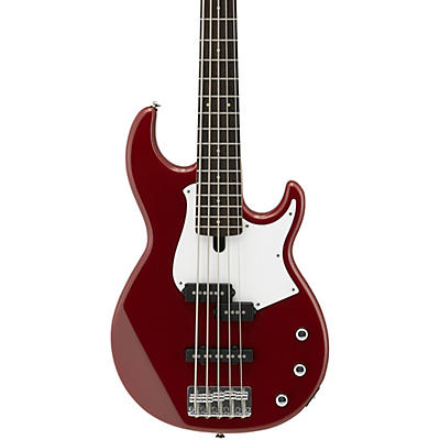 Yamaha Bb235 5-String Electric Bass Red White Pickguard for sale