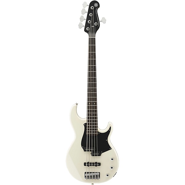 Yamaha BB235 5-String Electric Bass Vintage White Black Pearl Pickguard