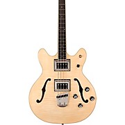 Guild Starfire Bass Ii Flamed Maple Short Scale Semi-Hollow Electric Bass Guitar Natural for sale