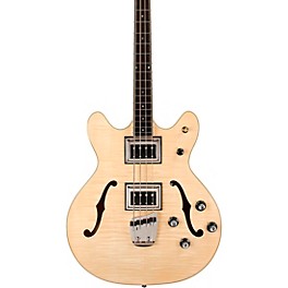 Guild Starfire Bass II Flamed Maple Short-Scale Semi-Hollow Electric Bass Guitar Natural