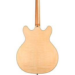 Guild Starfire Bass II Flamed Maple Short Scale Semi-Hollow Electric Bass Guitar Natural