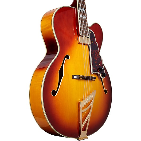 D'Angelico Excel EXL-1 Hollowbody Electric Guitar With Stairstep Tailpiece Iced Tea Burst