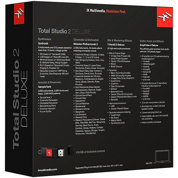 IK Multimedia Total Studio 2 Deluxe (Boxed Version)