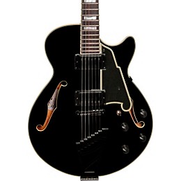 Open Box D'Angelico Excel Series EX-SS Semi-Hollowbody Electric Guitar with Black Hardware Level 2 Black 190839442222