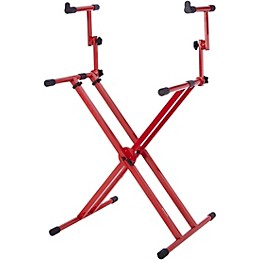 Open Box Gator 2-Tier X-Style Keyboard Stand - Nord Red Level 1