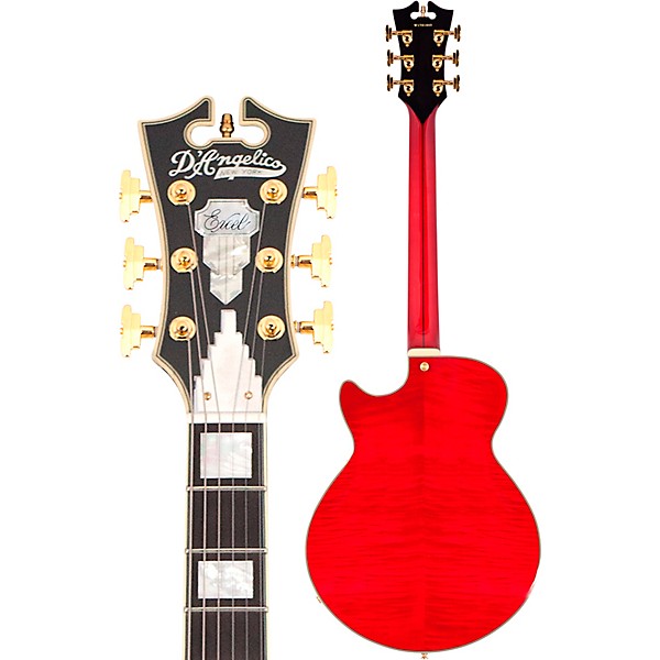 Open Box D'Angelico Excel Series SS Semi-Hollow Electric Guitar with Stopbar Tailpiece Level 2 Cherry 194744110917