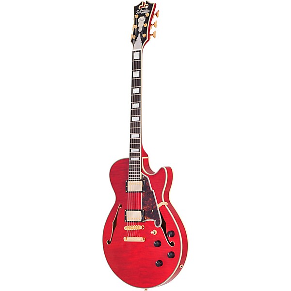Open Box D'Angelico Excel Series SS Semi-Hollow Electric Guitar with Stopbar Tailpiece Level 2 Cherry 194744110917