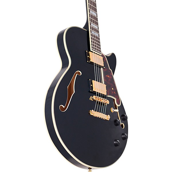 Open Box D'Angelico Excel Series SS Semi-Hollow Electric Guitar with Stopbar Tailpiece Level 2 Black 194744914492