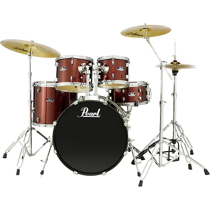 Open Box Roadshow Drum Set with Zildjian Cymbals Red Wine | Guitar
