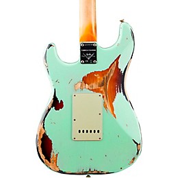 Fender Custom Shop 1962 Heavy Relic Stratocaster Electric Guitar Surf Green Over 3-Color Sunburst