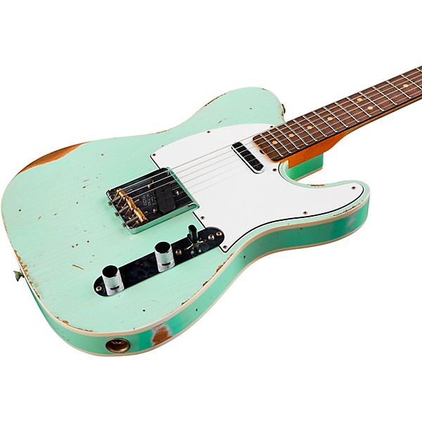 ❆LaquerFinish SurfGreen Relic Telecaster iCC/T Surf Green Relic - 10s