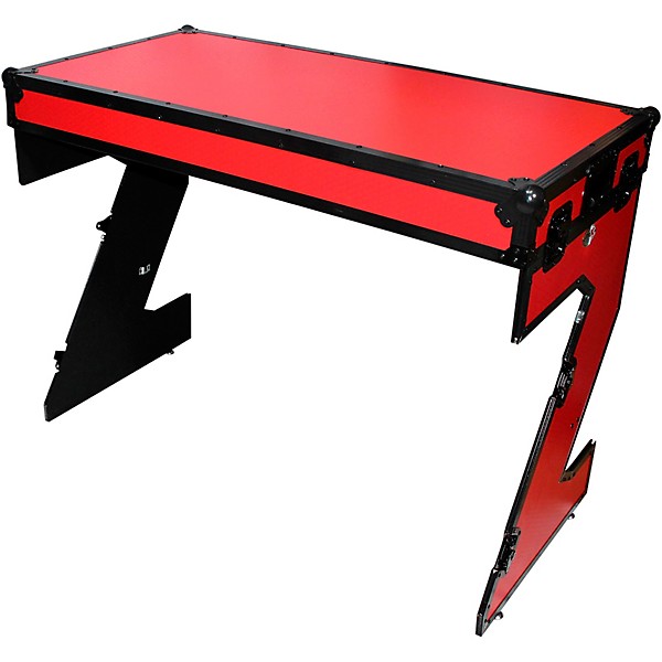 ProX Portable Z-Style Dj Table Flight Case - Red/Black (XS-ZTABLERB)