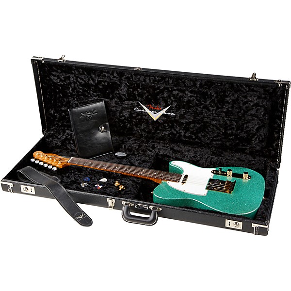 Fender Custom Shop Super Custom Deluxe Telecaster Electric Guitar Sea Foam Sparkle