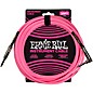 Ernie Ball 25 FT Straight to Angle Instrument Cable Neon Pink thumbnail