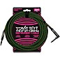 Ernie Ball 25 FT Straight to Angle Instrument Cable Black and Green thumbnail