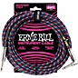 Ernie Ball 25 FT Straight to Angle Instrument Cable Red/White/Blue/Black thumbnail