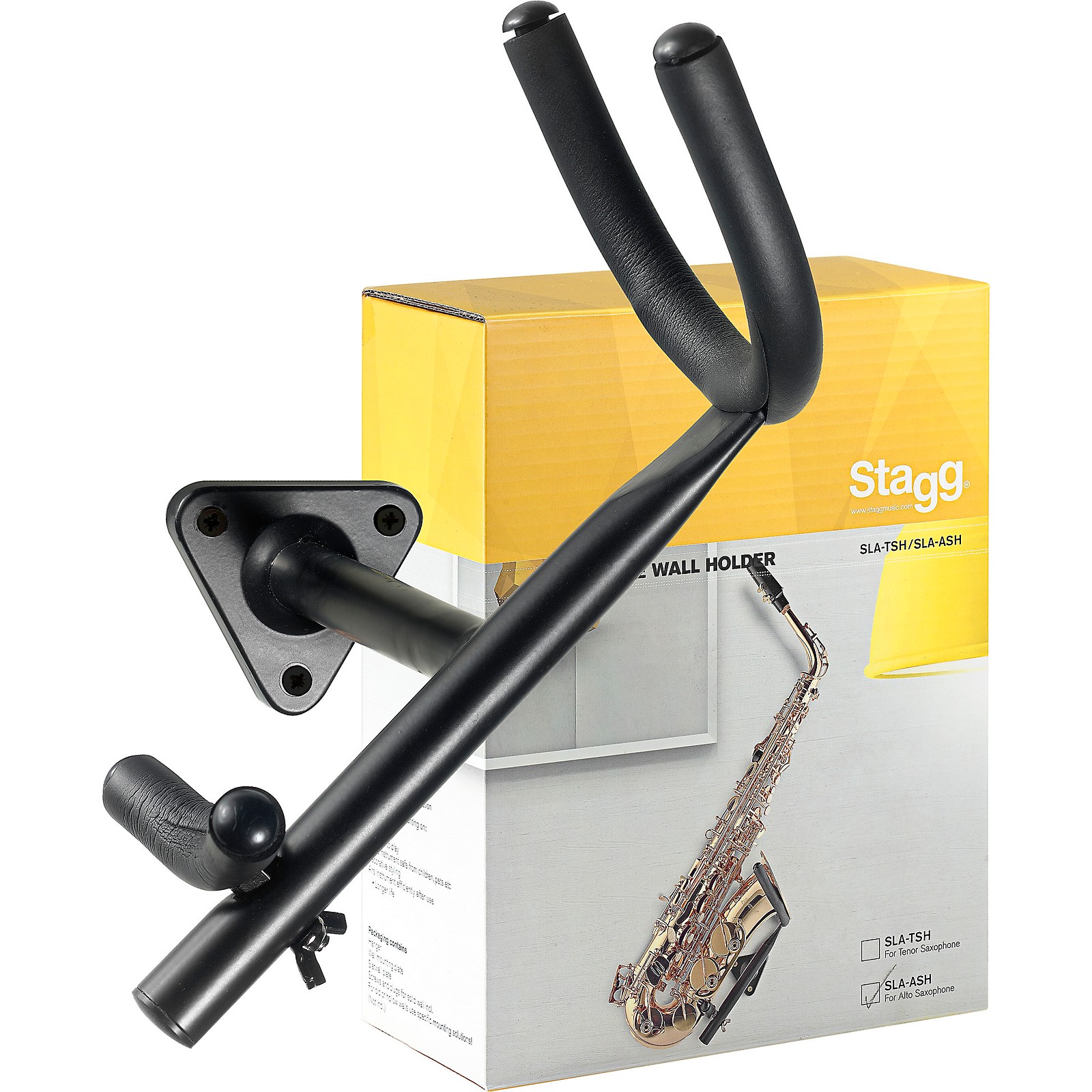 Liyafy Foldable Saxophone Bracket Alto Tenor Sax Stand Universal Wind Instrument Bracket with Leather Bag 
