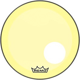 Remo Powerstroke P3 Colortone Yell... Remo Powerstroke P3 Colortone Yellow Resonant Bass Drum Head With 5" Offset Hole 18 in.