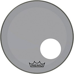 Remo Powerstroke P3 Colortone Smoke Resonant Bass Drum Head with 5" Offset Hole 18 in.