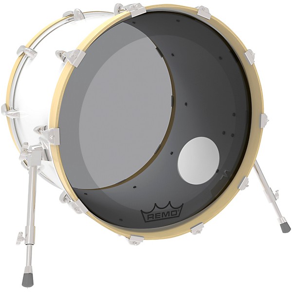 Remo Powerstroke P3 Colortone Smoke Resonant Bass Drum Head with 5" Offset Hole 20 in.
