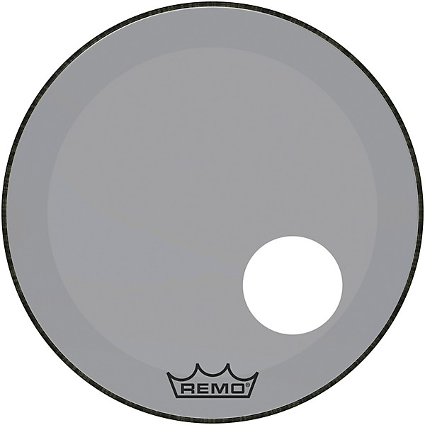 Remo Powerstroke P3 Colortone Smoke Resonant Bass Drum Head with 5" Offset Hole 22 in.