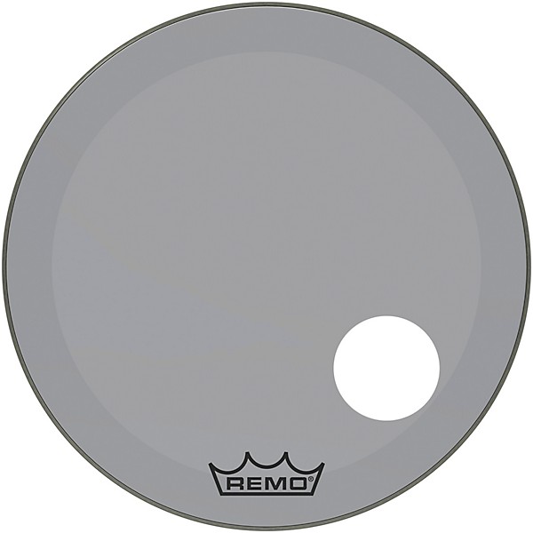 Remo Powerstroke P3 Colortone Smoke Resonant Bass Drum Head with 5" Offset Hole 26 in.