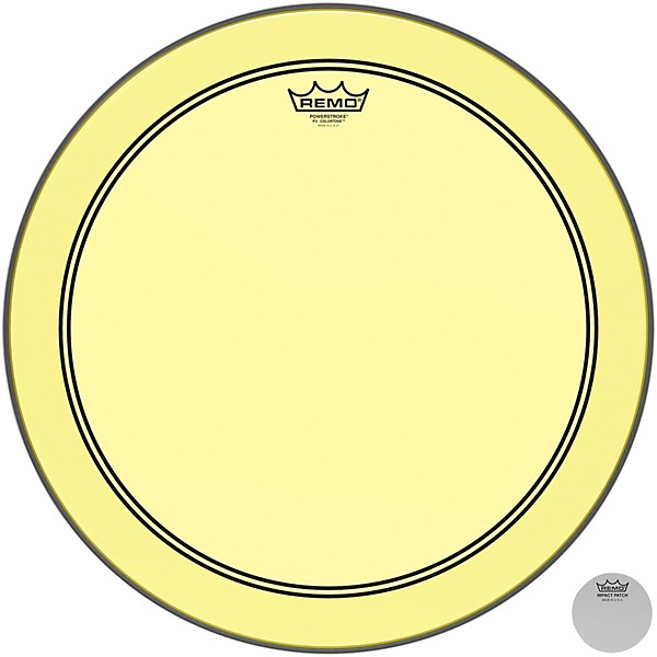 Remo Powerstroke P3 Colortone Yellow Bass Drum Head 18 in.