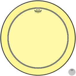 Remo Powerstroke P3 Colortone Yellow Bass Drum Head 24 in. Remo Powerstroke P3 Colortone Yellow Bass Drum Head 26 in.