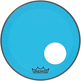 Remo Powerstroke P3 Colortone Blue R... Remo Powerstroke P3 Colortone Blue Resonant Bass Drum Head With 5" Offset Hole 18 in.