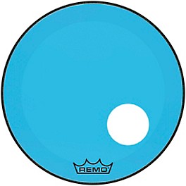 Remo Powerstroke P3 Colortone Blue R... Remo Powerstroke P3 Colortone Blue Resonant Bass Drum Head With 5" Offset Hole 22 in.