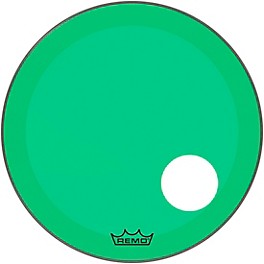 Remo Powerstroke P3 Colortone Green... Remo Powerstroke P3 Colortone Green Resonant Bass Drum Head With 5" Offset Hole 22 in.